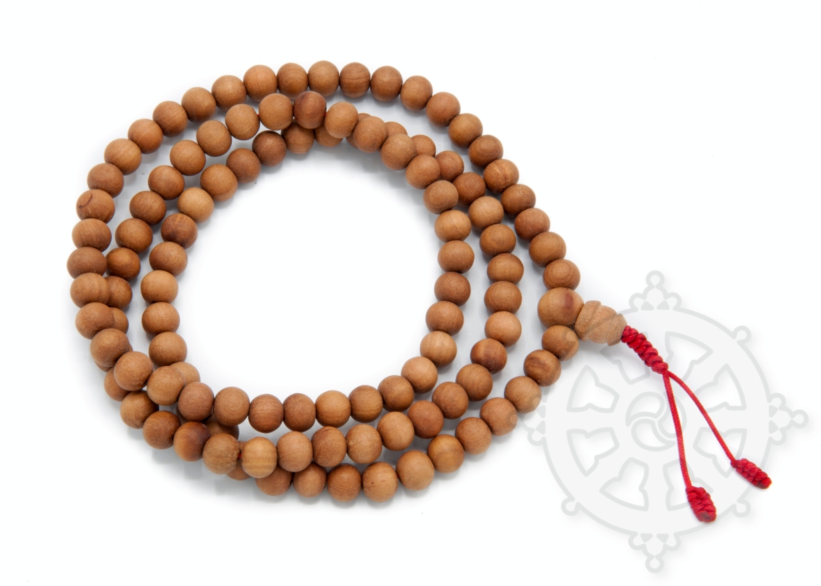 108 beads mala in Santal wood.